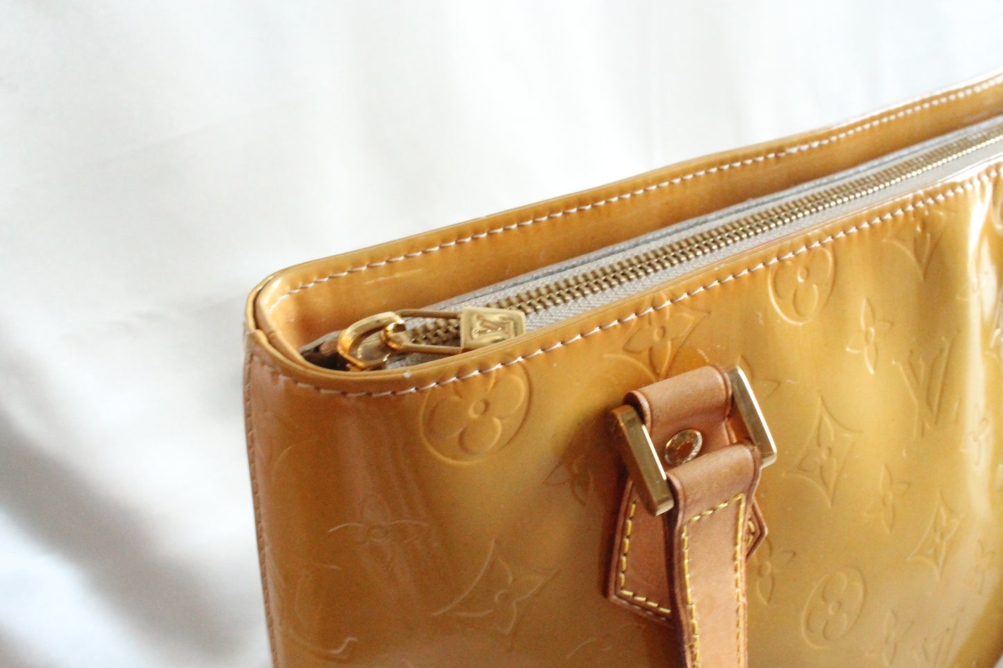 Louis Vuitton Vernis Yellow Houston Bag 1999