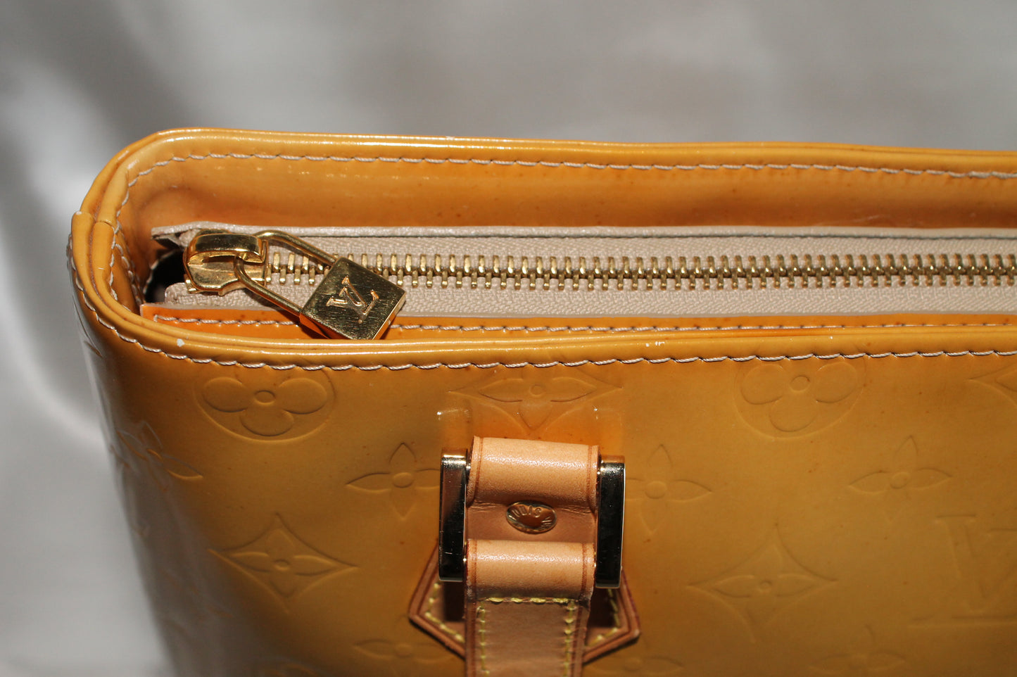 Louis Vuitton Vernis Yellow Houston Bag 1999