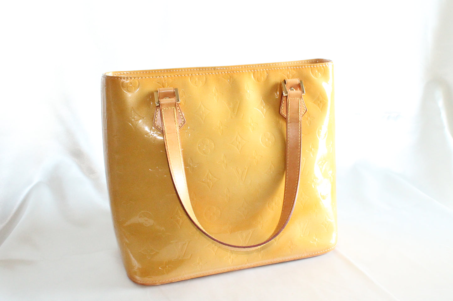 Louis Vuitton Vernis Yellow Houston Bag 1999