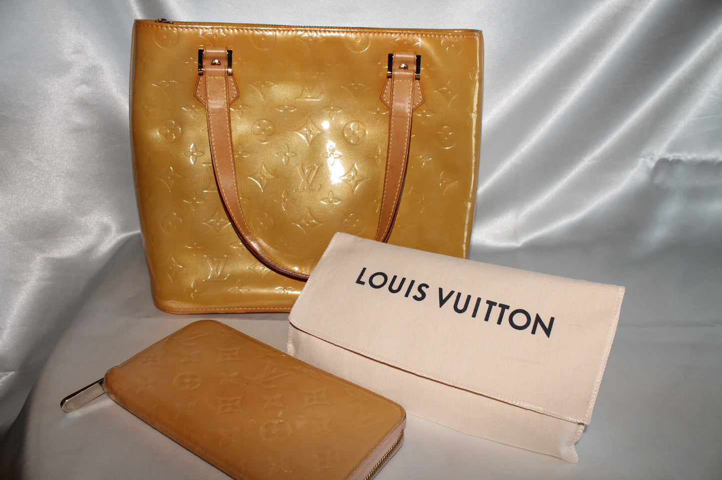 Louis Vuitton Vernis Yellow Houston Bag 1999
