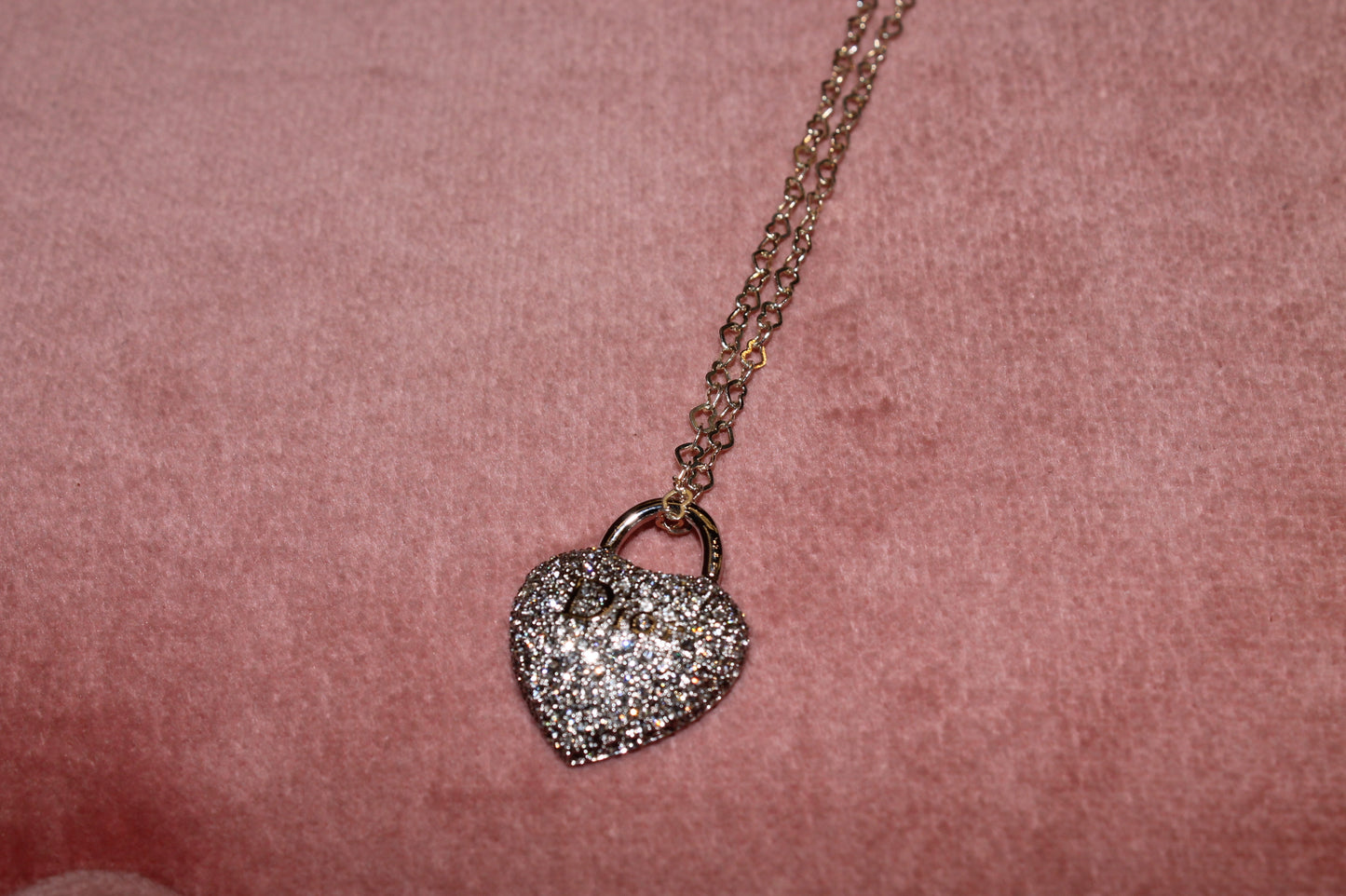 Dior Crystal Pavé Heart Necklace