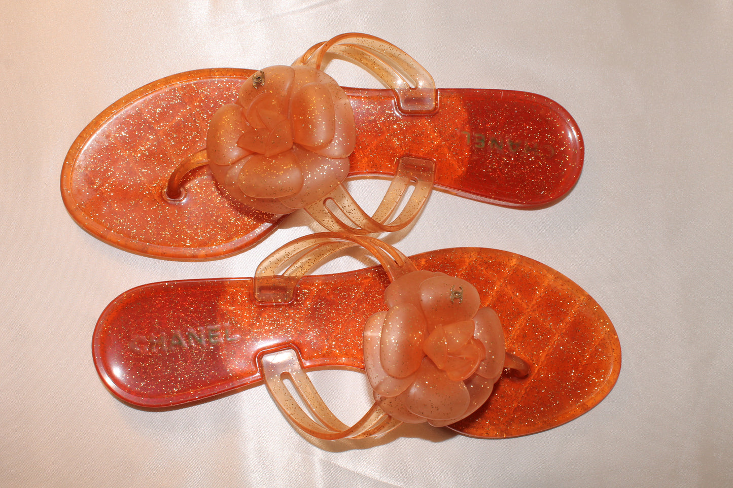 Chanel Camellia Jelly Sandals