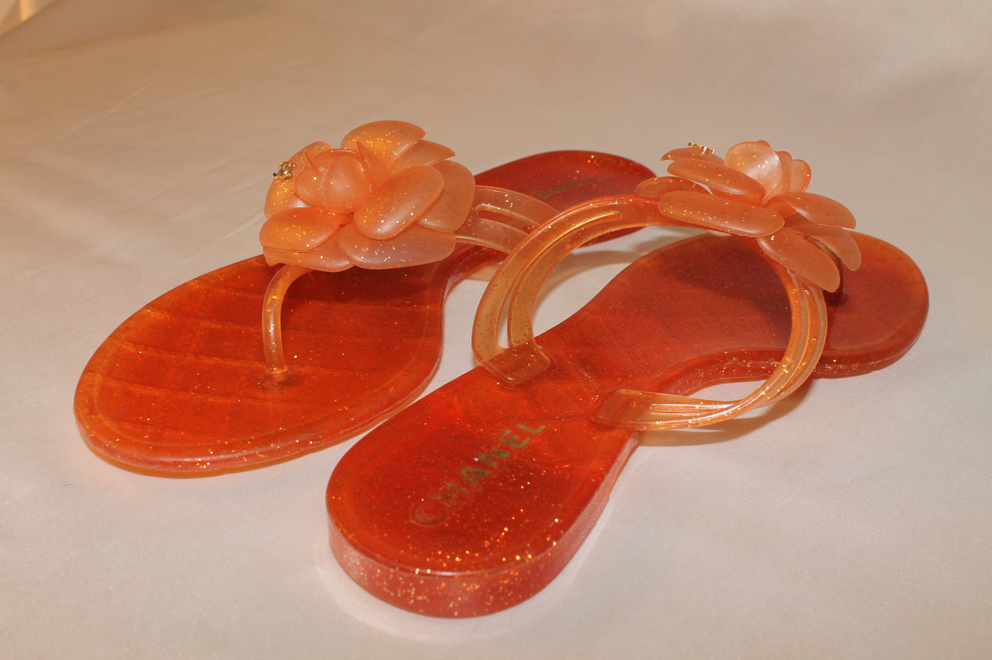 Chanel Camellia Jelly Sandals