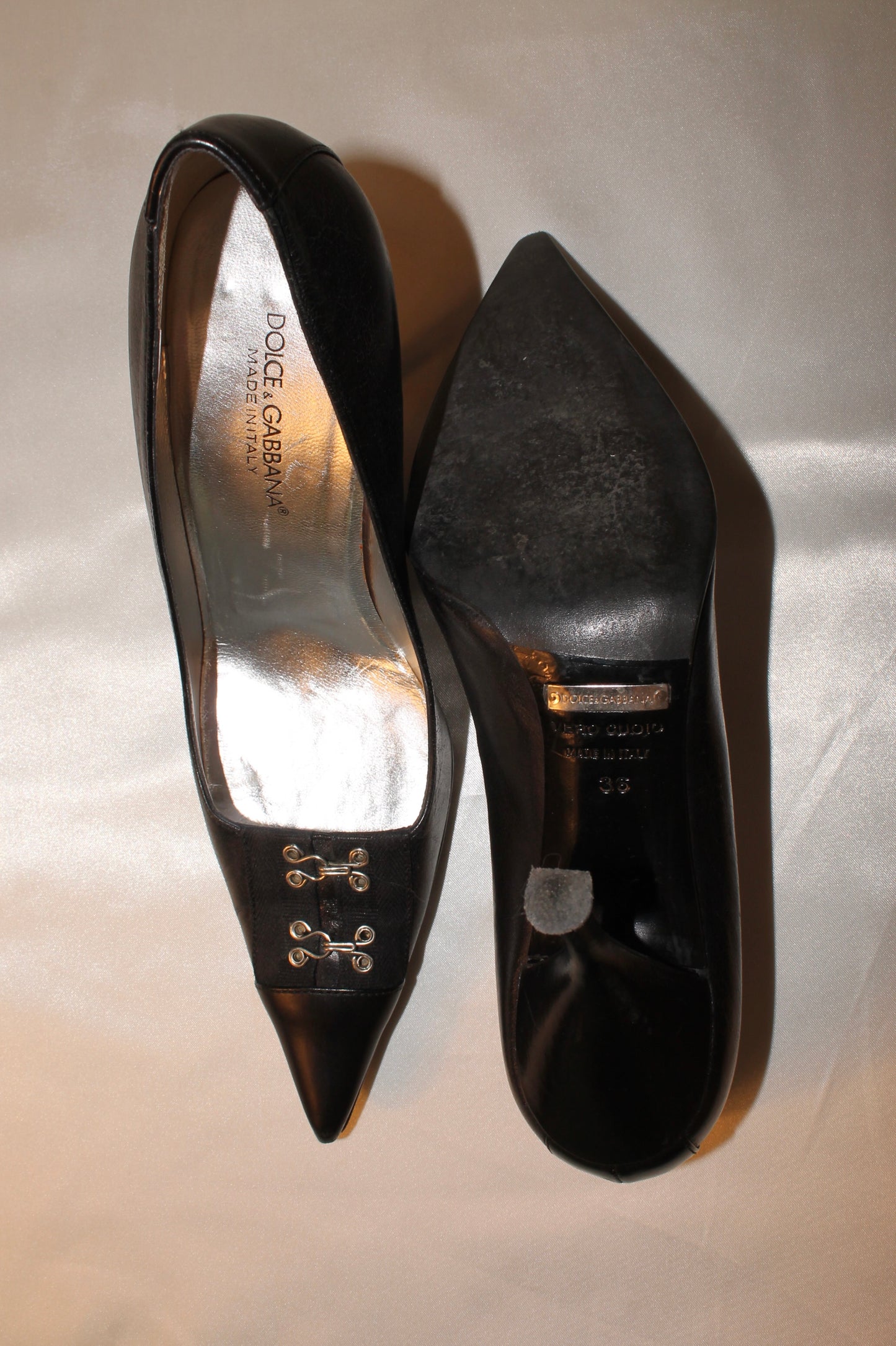 Dolce & Gabbana Leather Kitten Heels