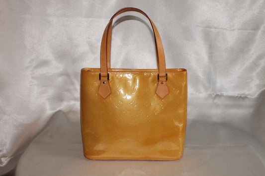 Louis Vuitton Vernis Yellow Houston Bag 1999